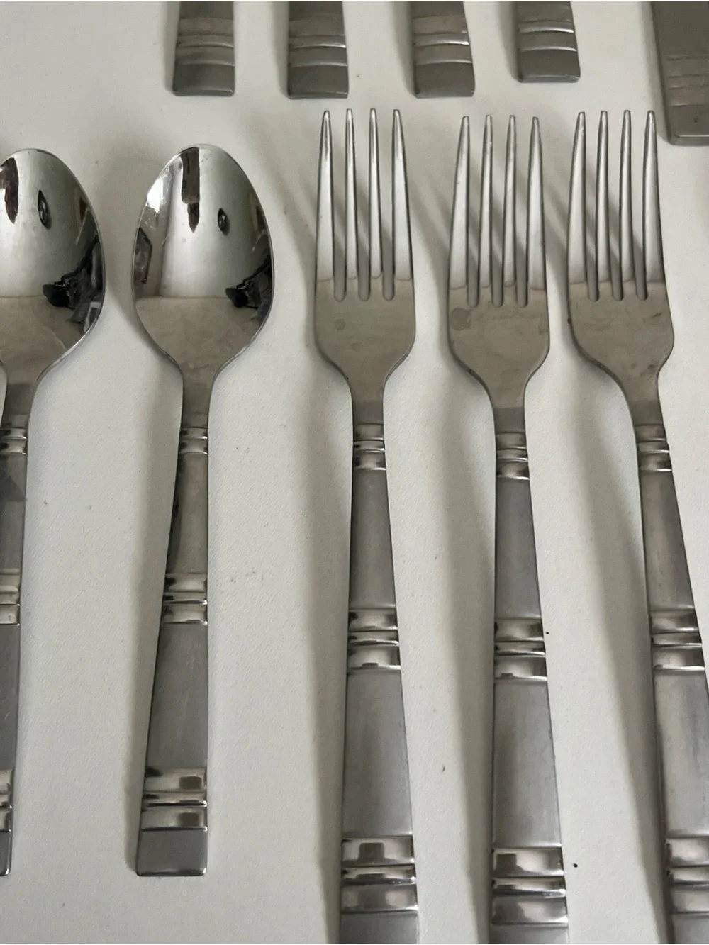 Mainstays Flatware Ashton Square Silverware Mixed Lot 16 Piece Kitchen Utensils